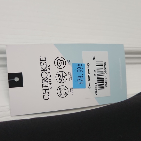 Cherokee - Allura V-Neck Scrub Top & Zip Front Warm-Up Solid Scrub Jacket, NWT - Picture 12 of 12